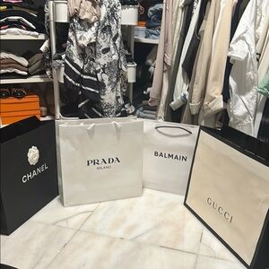 Chanel, Prada, Balmain, Gucci Shopping Bags